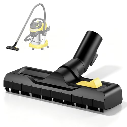 Boquilla Cepillo Suelos para Karcher WD2 WD3 WD4 WD5 WD6 MV3 MV4, Mojado/Seco 35mm Cepillo Aspiradora Universal con Pedal de Control para Suelos Duros y Alfombras, Accesorios Aspiradora para Karcher