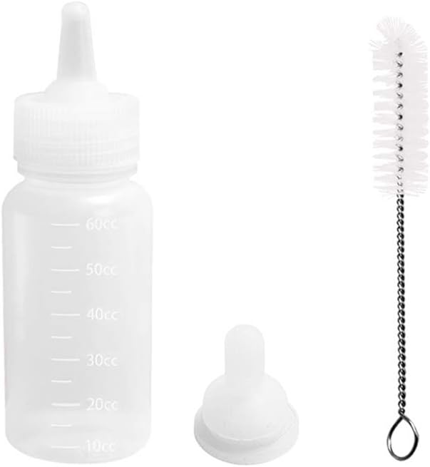 Recoproqfje Animal Dog Cat Puppy Milk Water Nursing Feeder Nipple Brush Pet Feeding Bottle