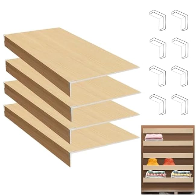 Wire Rack Covers 46x20x2in Walnut Color - Durable Shelves Covers for Store, Pantry, Kitchen, Removable Closet, Office