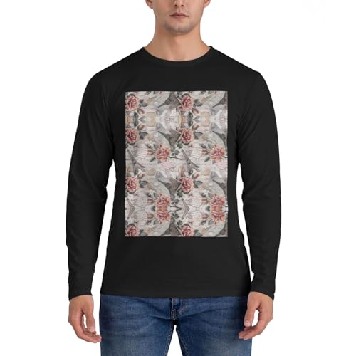 Chemise homme Paris Tour Eiffel fleur pour un look décontracté chic