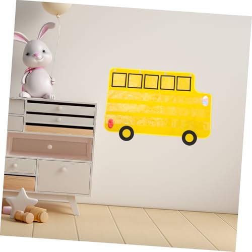 KALLORY Alphabet Pocket Chart for Classroom Wall Hanging School Bus Decor Pockets for Sentence Cards Early Learning Organizer - Image 6