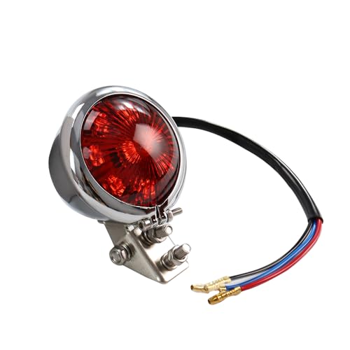 Feux arrière LED moto lentille fumée finition épurée 12V