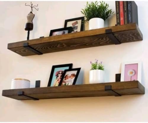 Kit 4 Prateleira Industrial Grande Com Mão francesa de ferro inve...