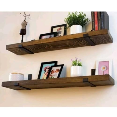 Kit 4 Prateleira Industrial Grande Com Mão francesa de ferro inve...