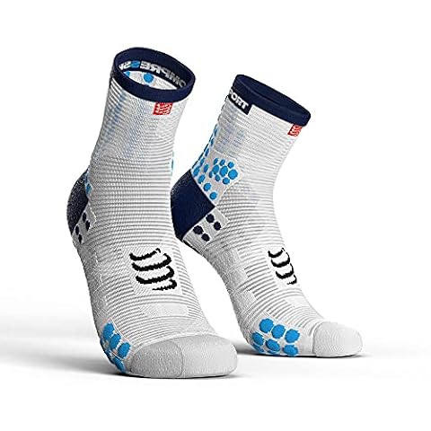 COMPRESSPORT Męskie skarpety do biegania High Blur, czerwone, Biały/niebieski, 73/75
