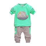 PanDaDa Baby Boys Striped T-shirt Tops Red Pants Outfits Sets Casual 2pcs Summer