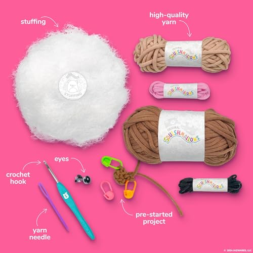 Original Squishmallows Omar the Bear Crochet Kit, Includes Yarn, Crochet Hook, Starter Hooks, Step-By-Step Tutorials, Exclusive Crochet Kit for Beginners, DIY Craft, Crochet Kits, Great Teen Gifts by Horizon Group USA - Image 4