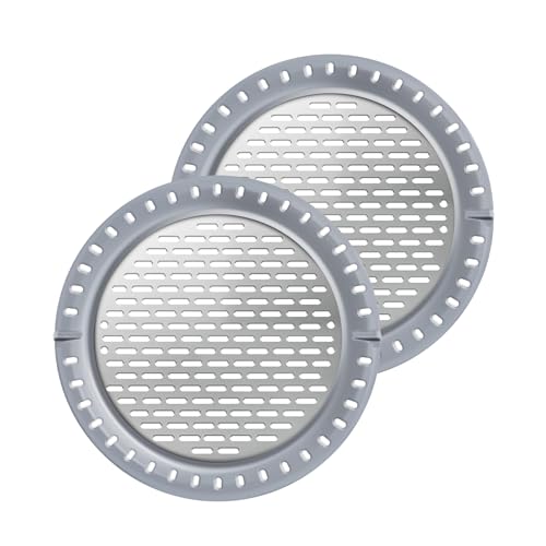 2pcs Shower Drain Hair Catcher, Drain Protector Flat Stainless Steel Mesh & Silicone Rim Plughole Cover Strainer Filter for Bath Shower Sink Bathroom Kitchen Floor Tub Prevent Drain Clog
