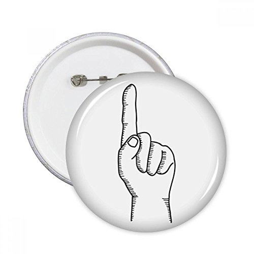 Badge rond imprimé en dessin de ligne pour vêtements XL