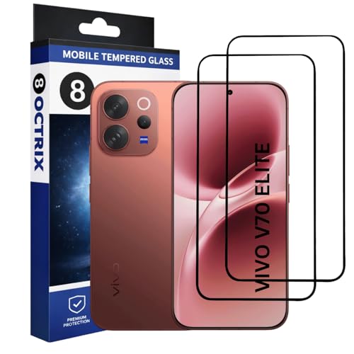 Image of Premium Tempered Glass Screen Protector Compatible for Vivo V70 Elite with Edge to Edge Coverage - Case Friendly, Anti-Scratch & Bubble-Free Installation Kit (Pack Of 2)