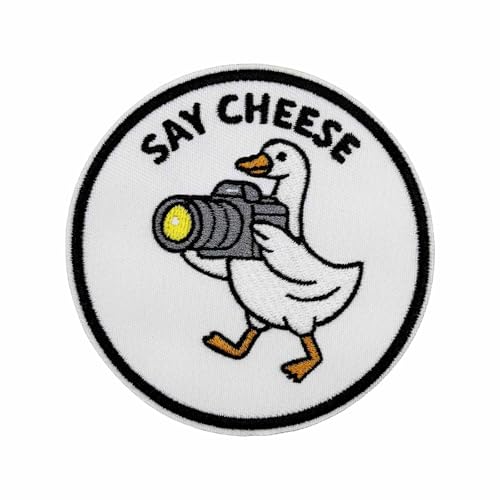 3.5'' Goose Photographer with Camera Embroidered Iron on Patch for Photographers