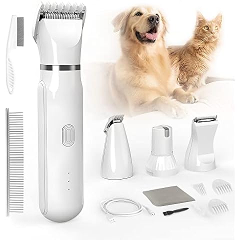 Dog Clippers for Grooming, Dog Grooming Kit 2 Speed, Cordless Dog Clipper for Small Dog, Low Noise Dog Grooming Supplies, Dog Hair Clippers for Body, Dog Paw Trimmer for Eyes, Ears, Face, Rump Cover