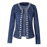 ❣Anlass: Die Damen-Jeansjacke ist geeignet für Freizeit, Strand, Party, Club, Outdoor, Arbeit, Büro, Schule, Reisen, Beruf und Alltag. Fügt jedem Outfit ein wenig Charakter hinzu und ist für jeden Anlass einfach anzuziehen.
