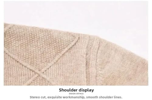 Men's Thickened Full Wool Knitted Sweater Half High Collar Warm Arrival Crew Neck Pullover3