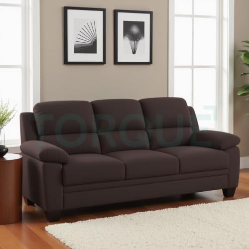 Image of Torque - Jett Premium 3+2 Seater Sofa for Living Room - Brown | Sectional Sofa 5 Seater 3 Plus 2 | 5 Seater Fabric Sofa Set for Living Room Office