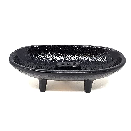 Cast Iron Incense Burner 4" L 2" H, Ideal For Smudging, Incense Burning, Ritual Purpose, Decoration Etc. (4" L) #TOP4
