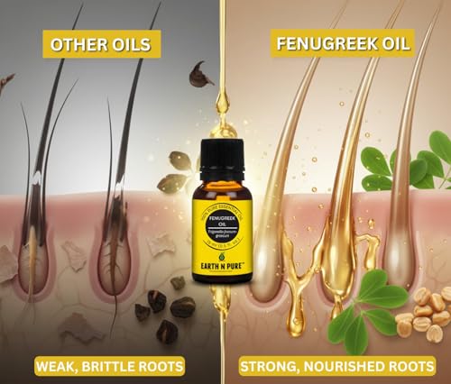 Image of Earth N Pure Fenugreek Oil | 100% Pure & Natural | Cold Pressed | Scalp Nourishment, Soft Hair & Smooth Skin | 50ml