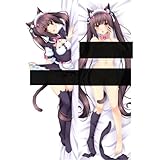 Flyshun Chocola Vanilla Anime Pillowcase Hugging Pillow Dakimakura Body Pillow Case Cover 59 x 20 Inch Peach Skin (Chocola 6)