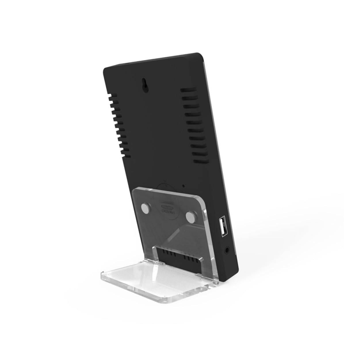 Réveil LED numérique horizontal avec grand écran et capteur humidité pour intérieur