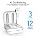 iTouch Amp Plus True Wireless Bluetooth in-Ear, HD Built-in Microphone, Signature Precision Sound, Auto On & Connect, Touch Control Earbuds with Wireless Charging Pads (White/Silver)