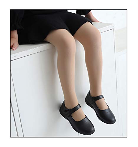 whyme Pack of 3 Kids Girls Baby Ballet Dance Tights Soft Microfiber Footed Velvet Stockings Pantyhose Tights (Nude, M(4-6T))3