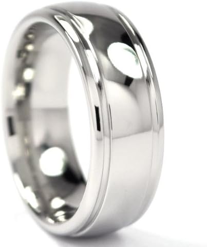 Platinum Finish Solid Cobalt Chrome Ring, Cobalt Wedding Bands