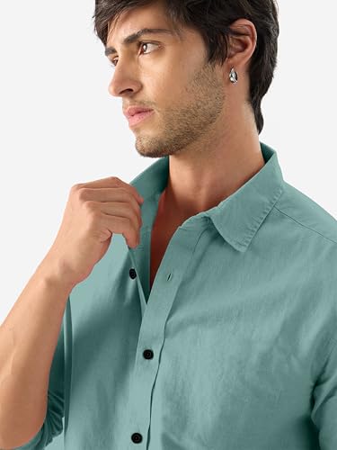 Image of NexaFlair Man's Casual | Formal | Linen| Cotton | Regular Wear Collared | Fit Shirt for Men