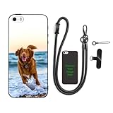 Klsify Custom Photo Phone Case for iPhone 5/5s/SE 2016/SE 1st Gen 4' Customized Personalized Image Text Picture Shockproof Cover Shell & Lanyard Anti-Theft Strap-[NOT Not for SE 2020&2022]
