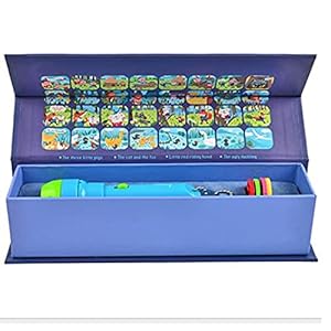 JIAXIN Multifunzione Proiettore di Storia, Proiettore di Storia della buonanotte Giocattoli educativi Torcia Elettrica Quattro Storie Classiche per Bambini, 32 Scene