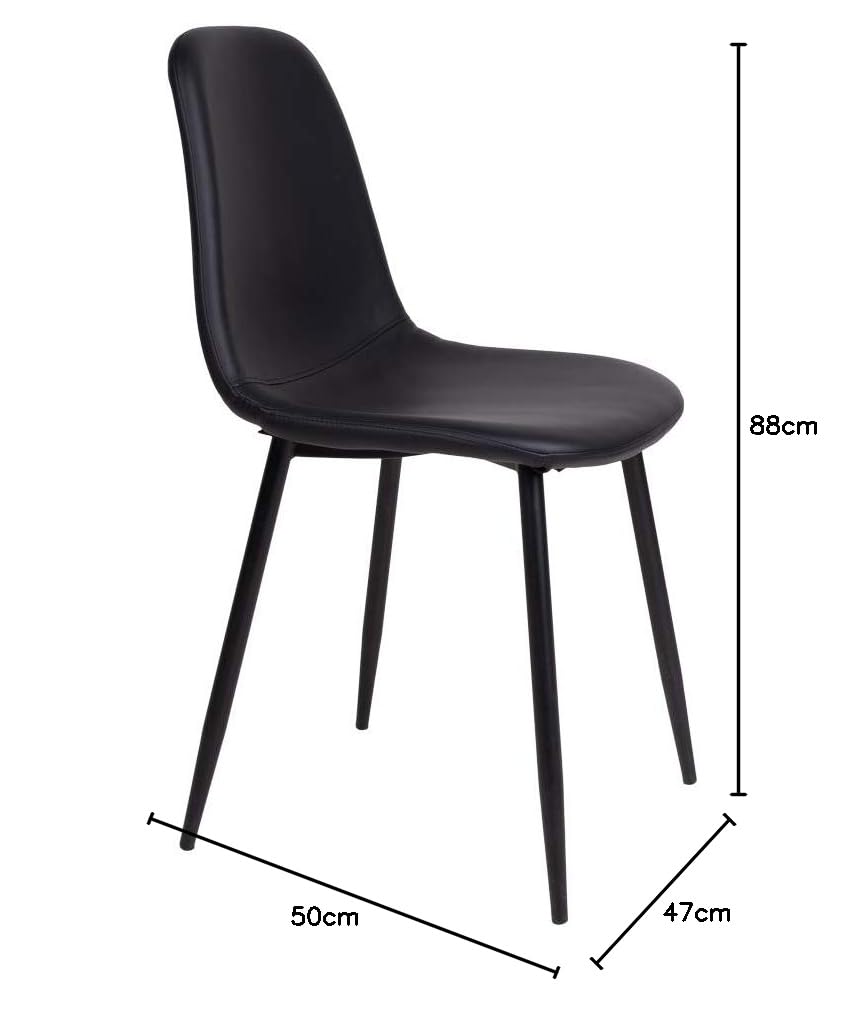 Selsey Esszimmerstuhl, 47 x 50 x 88, schwarz, 5903025361017