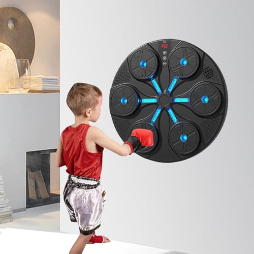 Machine de boxe à entraîneur interactif 8 modes et punching bag mural