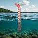 predolo Surface Marker Buoy Inflatable Tube with Reflective Strip Water Sports Waterproof High Visibility Scuba Closed Bottom, Orange, Length 1.2M