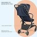 Peg Perego Volo, Ultra Lightweight Carry On Compliant Travel Stroller, Adjustable Features & Reclining Seat - Designed for Everyday Comfort from Newborn to 50lbs, True Black (Black)