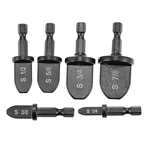 dophee 6PCS HVAC Repairing Set Air Conditioner Copper Pipe Tube Expander Swaging Tool Press Tool Drill Bit Set Size 1/4'', 3/8', 1/2'', 5/8'', 3/4'', 7/8''