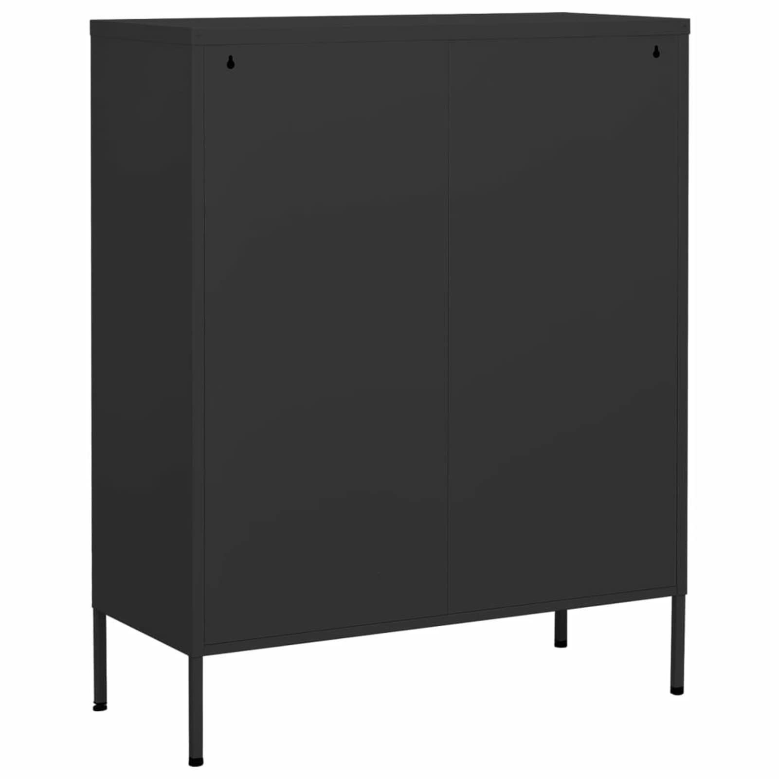 Homgoday Aufbewahrungsschrank aus Metall, für den Außenbereich, Metallschrank, Werkstatt, Lagerschrank, Stahl, Anthrazit, 80 x 35 x 101,5 cm