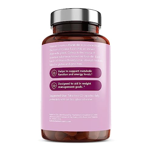 Vitamin Bounty Forskolin Max Strength - Forskolin Extract, Forskolin Supplement, Forskohlii Coleus Supplement, Coleus Forskohlii Extract, Plant Based, Non Gmo - 60 Capsules #TOP1