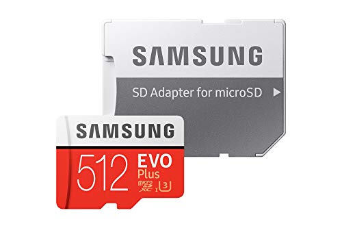 Image of Samsung EVO Plus 512GB microSDXC UHS-I U3 100MB /s Full HD & 4K UHD Memory Card with Adapter (MB-MC512GA)