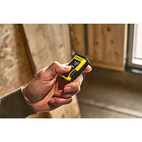 Foto von STANLEY Laserentfernungsmesser TLM40 (bis 12m Reichweite, schwarzes Display mit Heller Schrift für bessere Sichtbarkeit, EIN-Knopf-klick Messungen, metrische & Zoll Maßeinheit) STHT77666-0