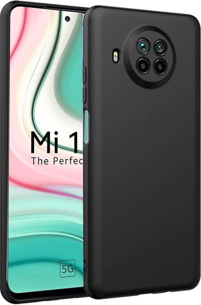 Desirtech Silicon Mobile Back Cover for Mi 10I | Black