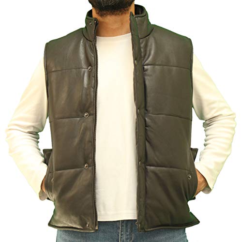 Leren A-Z heren bodywarmer gemaakt van echt leer in zwart, bruin en lichtbruin - Image 6