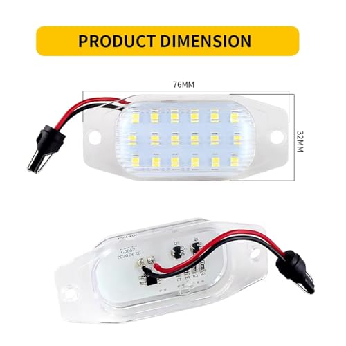 Luces de LED para placa de matrícula de Lexus LX450 1996-1998, 2 unidades impermeables. 3