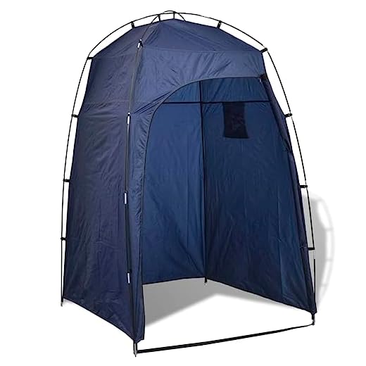 vidaXL Tienda de Campaña para Ducha/WC/Vestidor Azul Medidas 130 x 130 x 210 cm