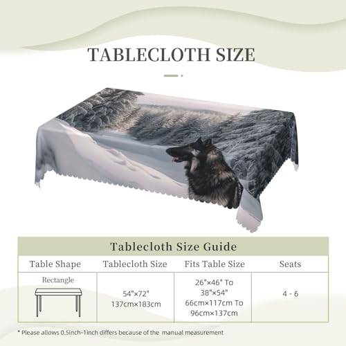 Nappe rectangulaire anti-tache voyage d'hiver pour protéger la table de repas - 6