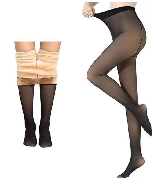 Dual tone (Double Shade) Stockings For Winter I Fleece Warm Thermal Leggings Tights Pants for Women and Girls I Fleece-Lined Leggings - Ultimate Cold-Weather Comfort I Free Size-image-25