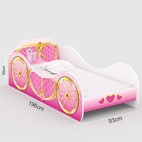Cama Solteiro Carruagem - Princesa Unicórnio - RPM Móveis