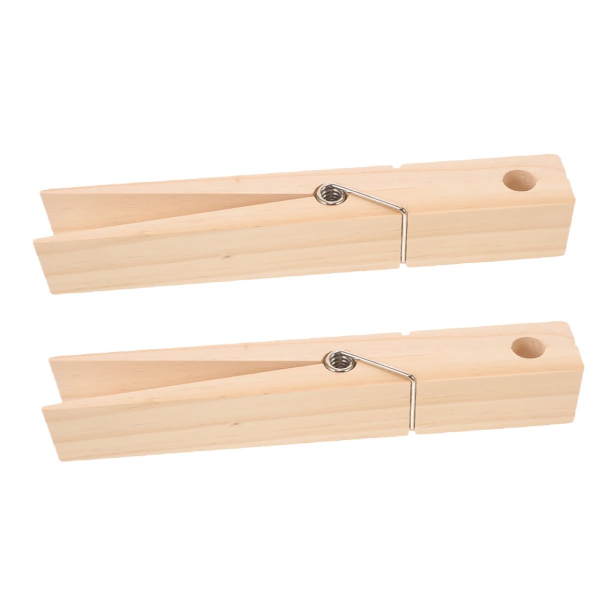 2 Stück Große Holz Wäscheklammern Jumbo Klammern aus Natürlichem Holz für Handtücher und Kleidung Sicherer Halt ohne Kratzer als Handtuchhalter für Bad Waschraum und Outdoor