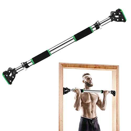 Evolveover Door Frame Pull Up Bar For Doorway No Screw Portable Pullup Chin Up Bar Indoor Adjustable Strength Training Pull-Up Bars For Home Workout Max Load 440Ibs Fit 28.3''- 36.2" Doorframe #TOP5