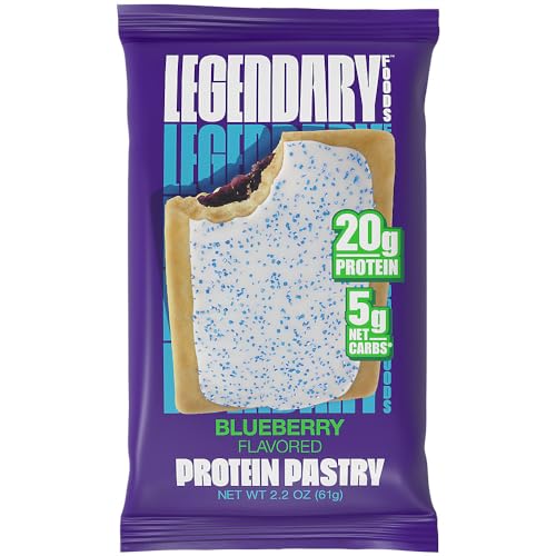 Tasty Pastry - Low Carb, Zero Sugar, Keto-Friendly - Blueberry (10 On-The-Go Pastries)