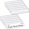Vicenpal 20 Pcs Acrylic Name Plates for Desks 2 x 10 Inch Clear Plastic Name Tent Holder Bulk Horizontal Slant Back Tag Holder Desk Sign Frame for Office School Classroom Meeting Room Table Display