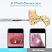 Anykit Ear Wax Removal Tool, HD Ultra Clear View Ear Cleaner Otoscope Ear Camera with Wax Remover, Adjustable LED Light, Ear Scope with Ear Spoon for iPhone & Android (Pearl White)